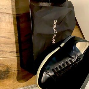 All black Giorgio Armani shoes